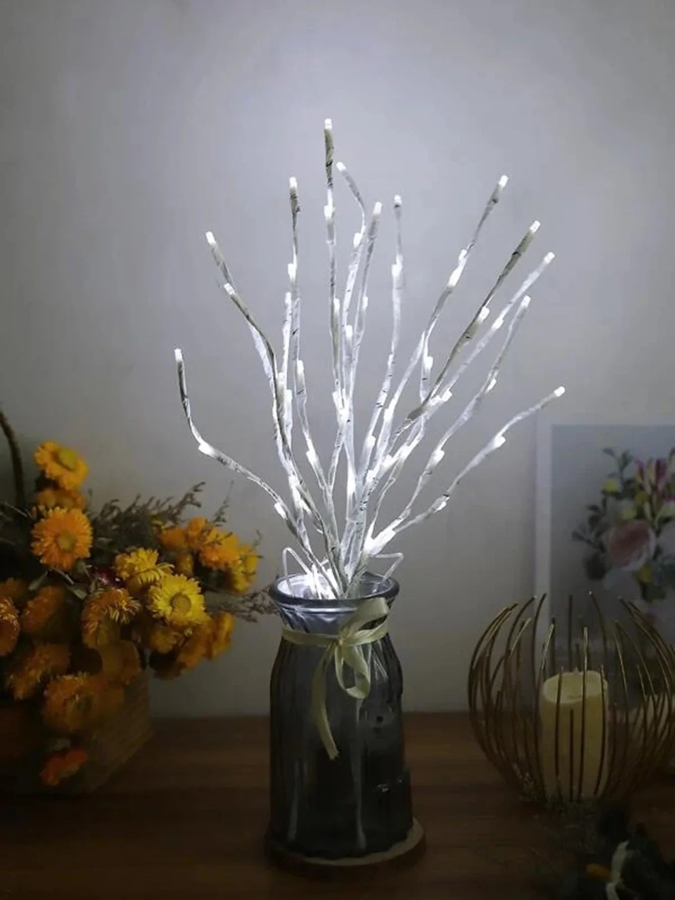 1 PC White Birch Branch Light LED Festive Lights Battery Operated For Christmas Party Wedding Decoration Twig Outdoor Lights - drollido