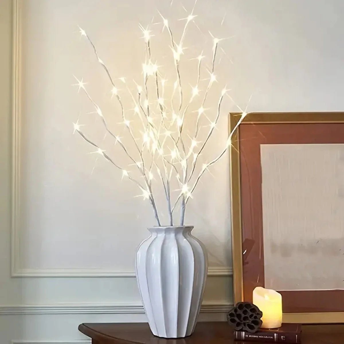 1 PC White Birch Branch Light LED Festive Lights Battery Operated For Christmas Party Wedding Decoration Twig Outdoor Lights - drollido