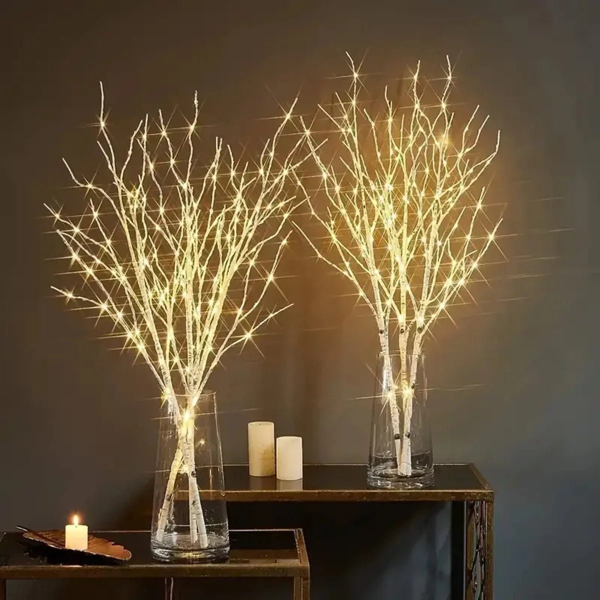 1 PC White Birch Branch Light LED Festive Lights Battery Operated For Christmas Party Wedding Decoration Twig Outdoor Lights - drollido
