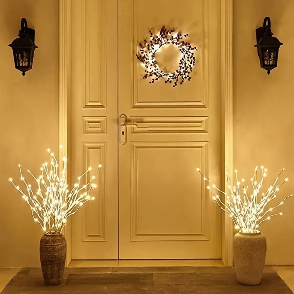 1 PC White Birch Branch Light LED Festive Lights Battery Operated For Christmas Party Wedding Decoration Twig Outdoor Lights - drollido