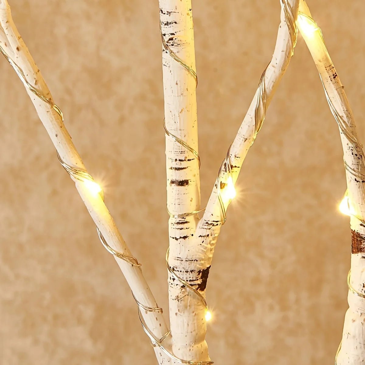 1 PC White Birch Branch Lights Battery Operated 20 LED Fairy Lights Willow Branches for Home Bedroom Inside Outdoor Decoration - drollido