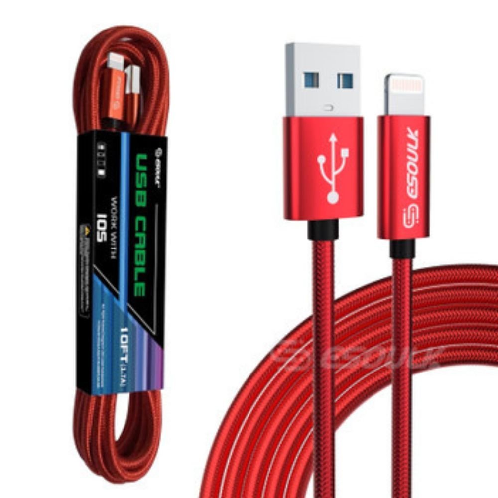 10FT USB Cable For IPhone XS/XR/XS MAX 1.7A - drollido