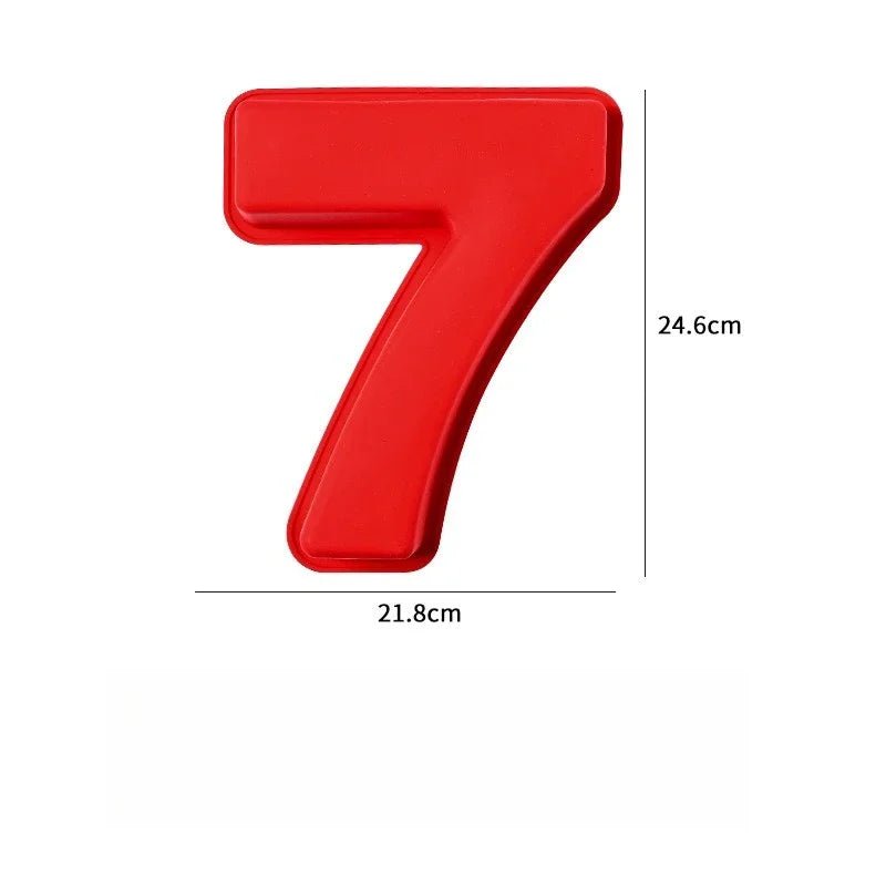 10in 3D Large Number Cake Mold 0 - 8 Silicone Baking Pans for Birthday Wedding Anniversary Party Decorations DIY Home Baking Tools - drollido
