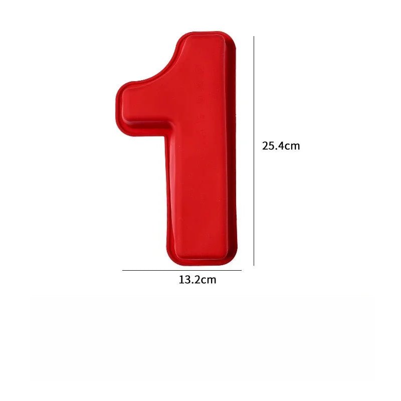 10in 3D Large Number Cake Mold 0 - 8 Silicone Baking Pans for Birthday Wedding Anniversary Party Decorations DIY Home Baking Tools - drollido