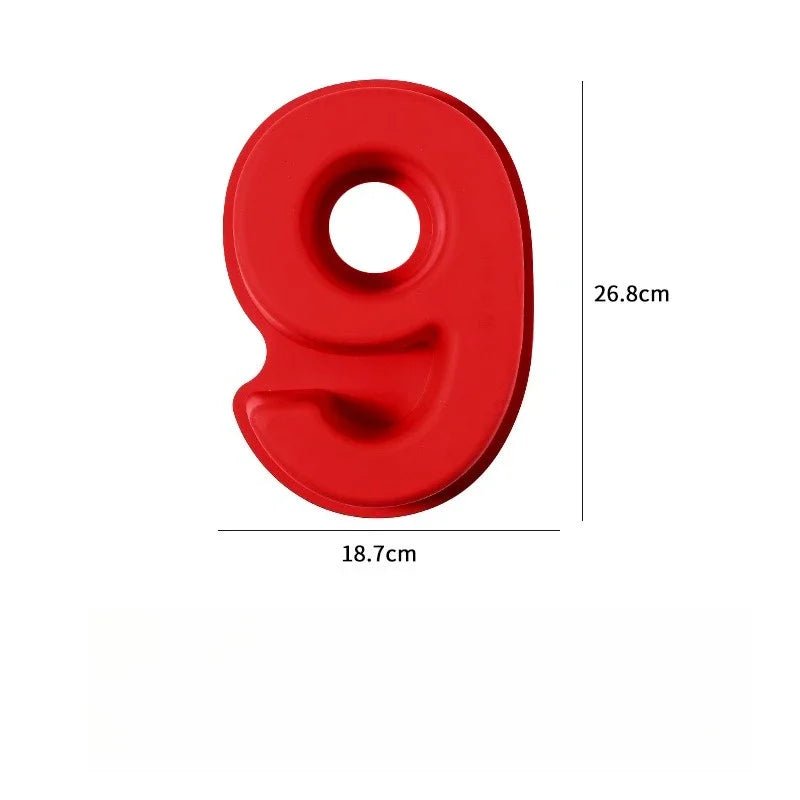 10in 3D Large Number Cake Mold 0 - 8 Silicone Baking Pans for Birthday Wedding Anniversary Party Decorations DIY Home Baking Tools - drollido