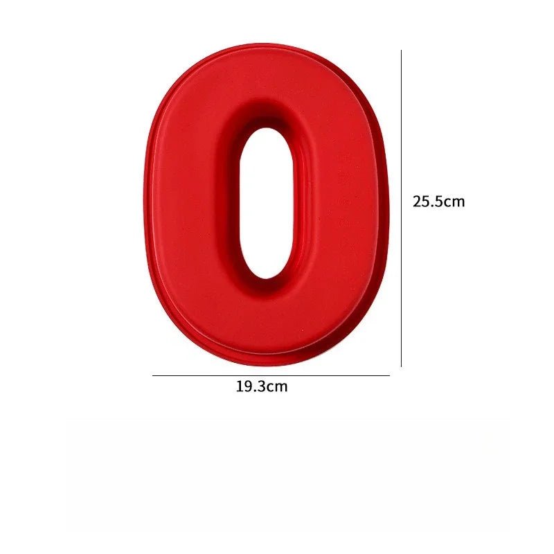 10in 3D Large Number Cake Mold 0 - 8 Silicone Baking Pans for Birthday Wedding Anniversary Party Decorations DIY Home Baking Tools - drollido