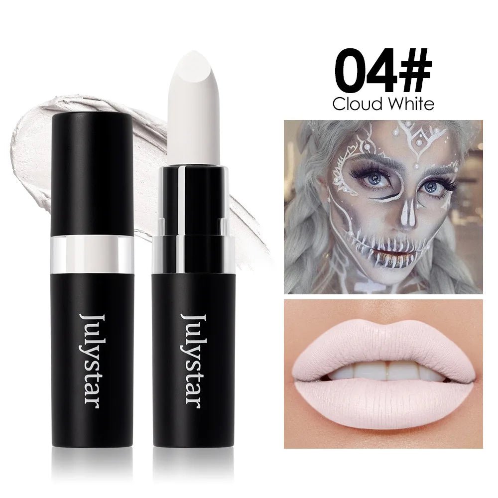 12 Colors Waterproof Blue Matte Lipstick Makeup Green Black Lipstick Long - lasting Purple Lip Stick Halloween Cosmetics for Women - drollido