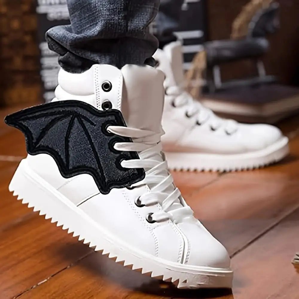 1Pair Fashion Leather Bat Shoe Wings Ornament Halloween Party Fun Skate Shoes Decorations DIY Adult Kids Shoe Decor Accessories - drollido