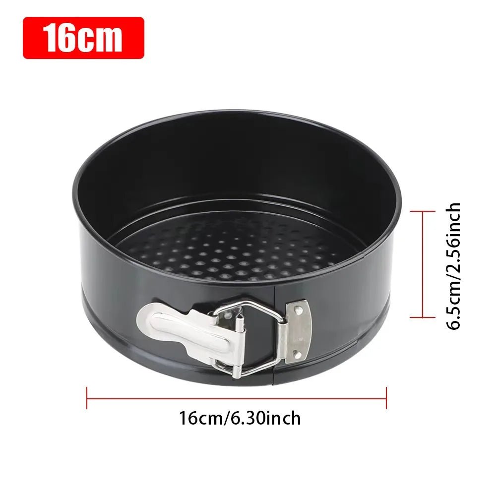 1Pcs Carbon Steel Baking Mould Non Stick Leakproof Cake Baking Pan with Removable Bottom 12/16/20/24/28cm Cake Mould - drollido