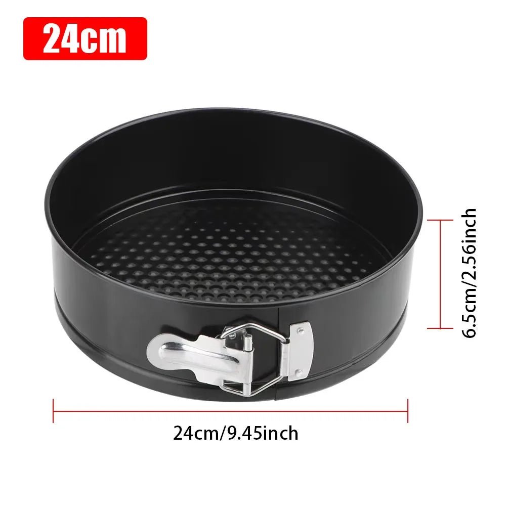 1Pcs Carbon Steel Baking Mould Non Stick Leakproof Cake Baking Pan with Removable Bottom 12/16/20/24/28cm Cake Mould - drollido