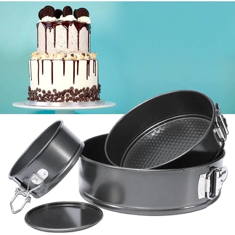 1Pcs Carbon Steel Baking Mould Non Stick Leakproof Cake Baking Pan with Removable Bottom 12/16/20/24/28cm Cake Mould - drollido
