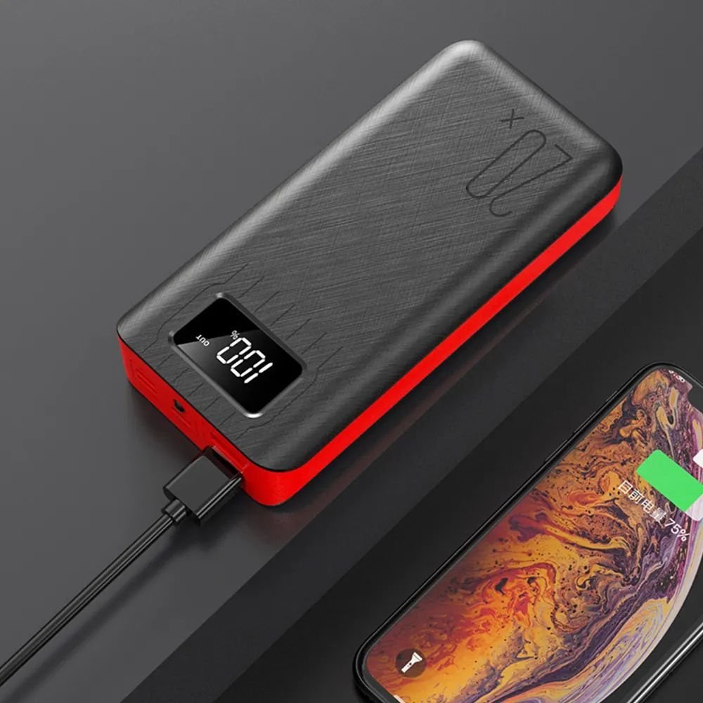 20000mAh External Battery Power Bank Dual USB With LED Flashlight - drollido