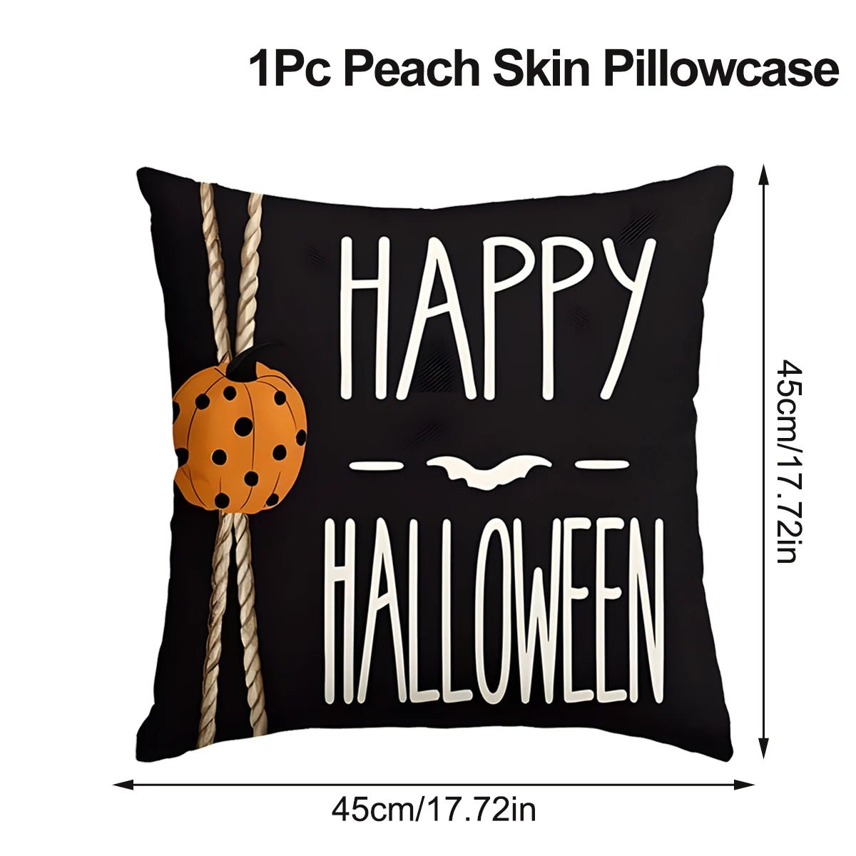 2025 Halloween Cushion Cover Halloween Decoration for Home Ghost Pumpkin Bat Pillowcase Horror Trick Or Treat Party Supplies - drollido