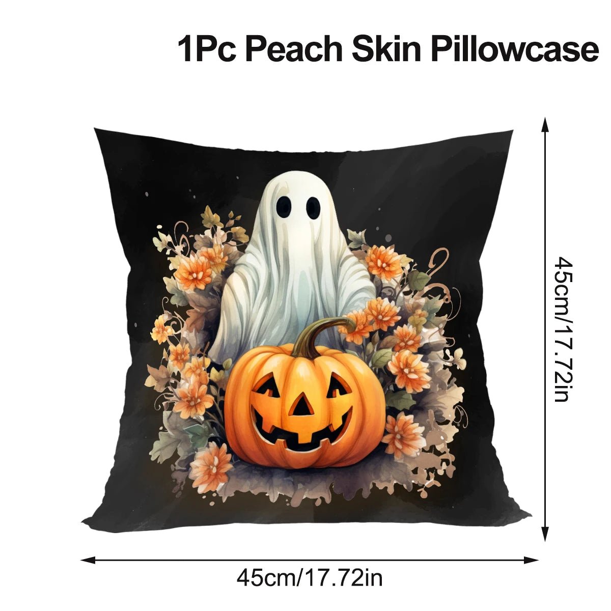 2025 Halloween Cushion Cover Halloween Decoration for Home Ghost Pumpkin Bat Pillowcase Horror Trick Or Treat Party Supplies - drollido