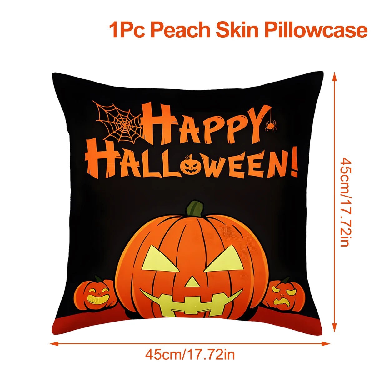 2025 Halloween Cushion Cover Halloween Decoration for Home Ghost Pumpkin Bat Pillowcase Horror Trick Or Treat Party Supplies - drollido