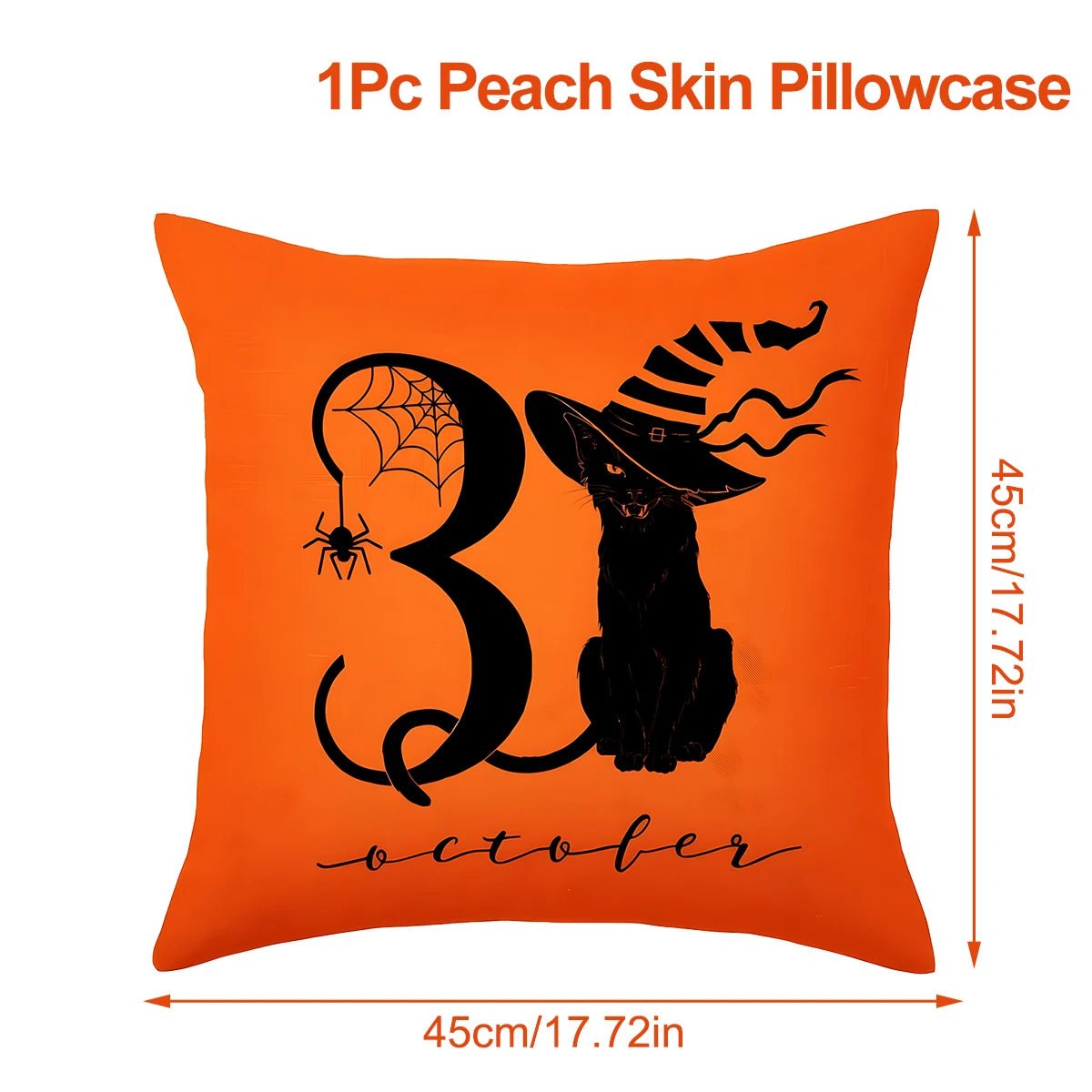 2025 Halloween Cushion Cover Halloween Decoration for Home Ghost Pumpkin Bat Pillowcase Horror Trick Or Treat Party Supplies - drollido