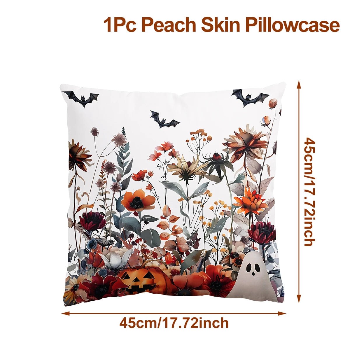 2025 Halloween Cushion Cover Halloween Decoration for Home Ghost Pumpkin Bat Pillowcase Horror Trick Or Treat Party Supplies - drollido