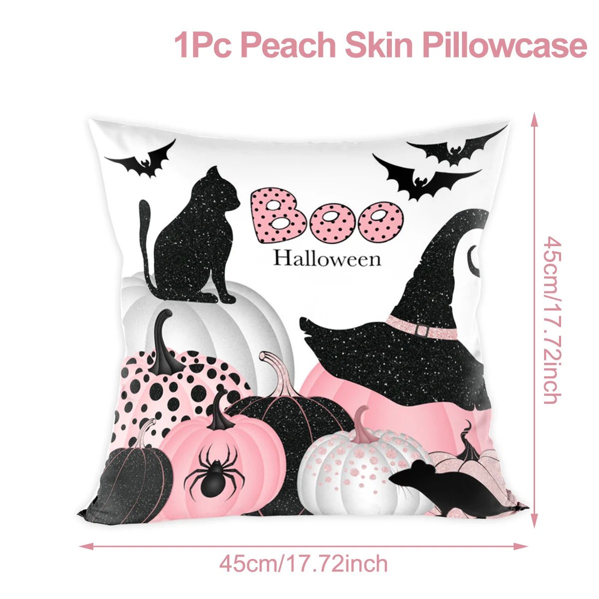 2025 Halloween Cushion Cover Halloween Decoration for Home Ghost Pumpkin Bat Pillowcase Horror Trick Or Treat Party Supplies - drollido