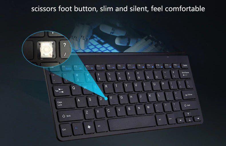 2.4 GHz Wireless Mini Keyboard And Optical Mouse Set - drollido