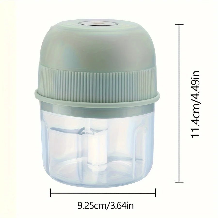 250ml Electric Mini Garlic Chopper USB Meat Grinder Garlic Crusher Sturdy Ginger and Vegetable Crusher with Safety Switch, - drollido