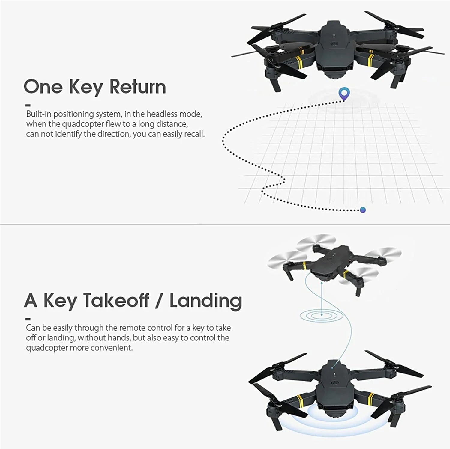 4K HD Dual Camera RC FPV WiFi Portable Wide Angle Foldable Quadcopter Drone - drollido