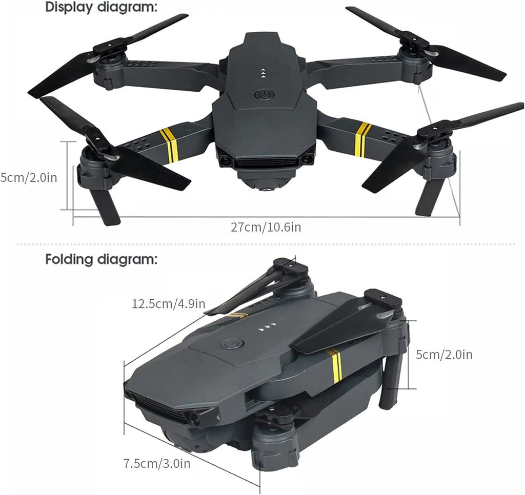 4K HD Dual Camera RC FPV WiFi Portable Wide Angle Foldable Quadcopter Drone - drollido