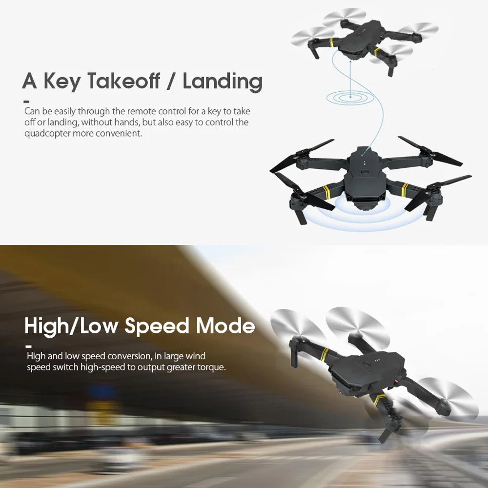 4K HD Dual Camera RC FPV WiFi Portable Wide Angle Foldable Quadcopter Drone - drollido