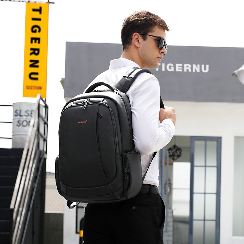 Anti - Theft Solid Unisex Travel Laptop Backpack with USB - drollido