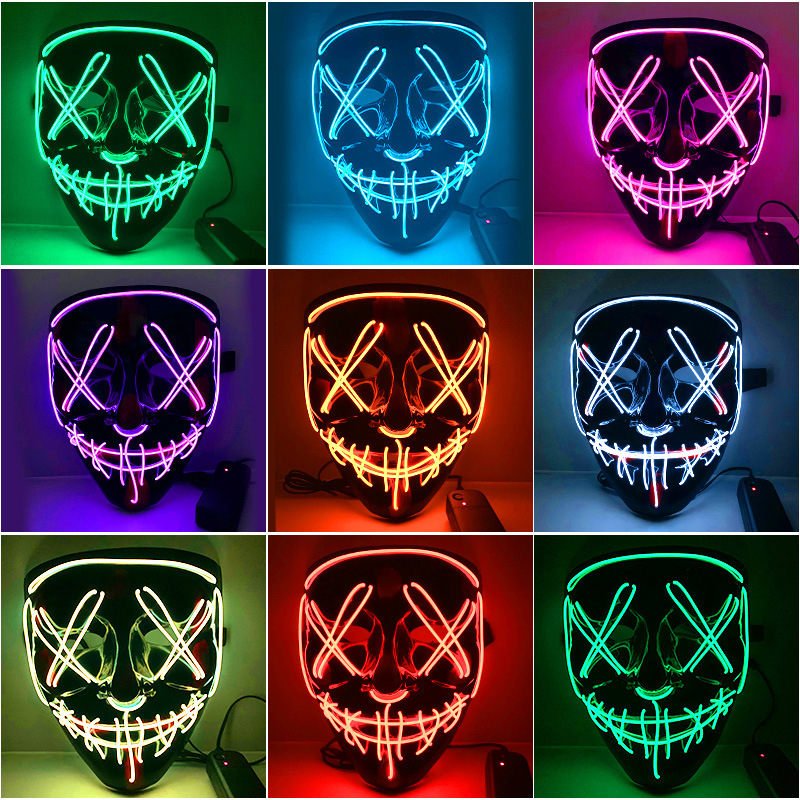 Black V Halloween Horror Mask - drollido