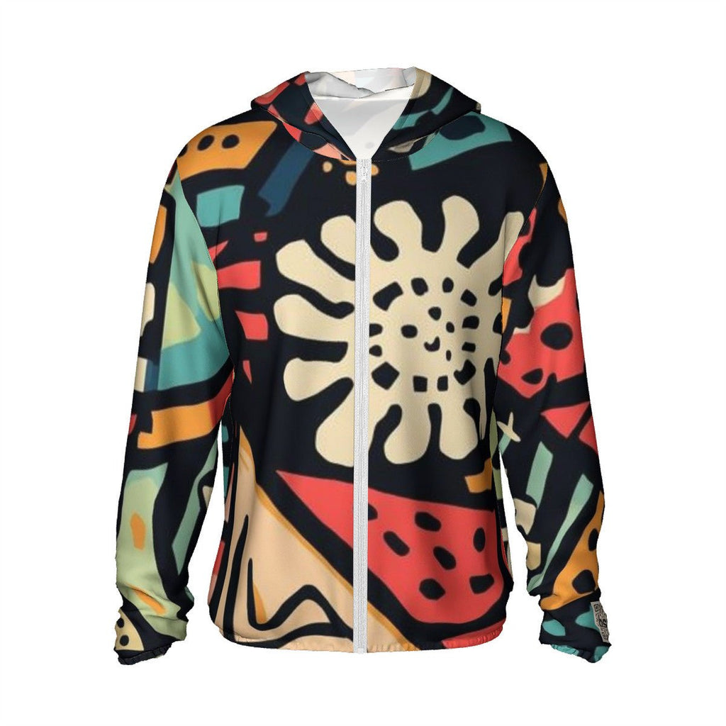 BST.C ABSTRACT Lightweight Hooded Sweatshirt with Zipper