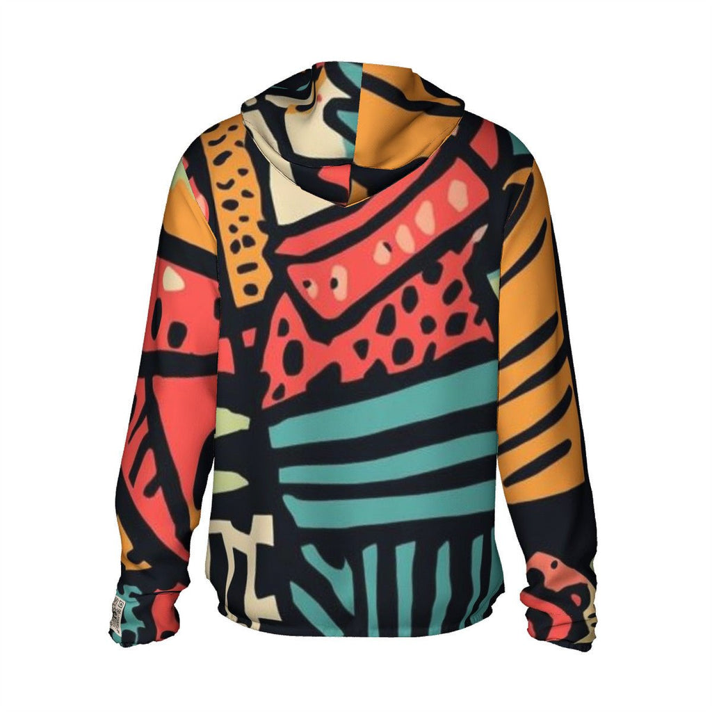 BST.C ABSTRACT Lightweight Hooded Sweatshirt with Zipper