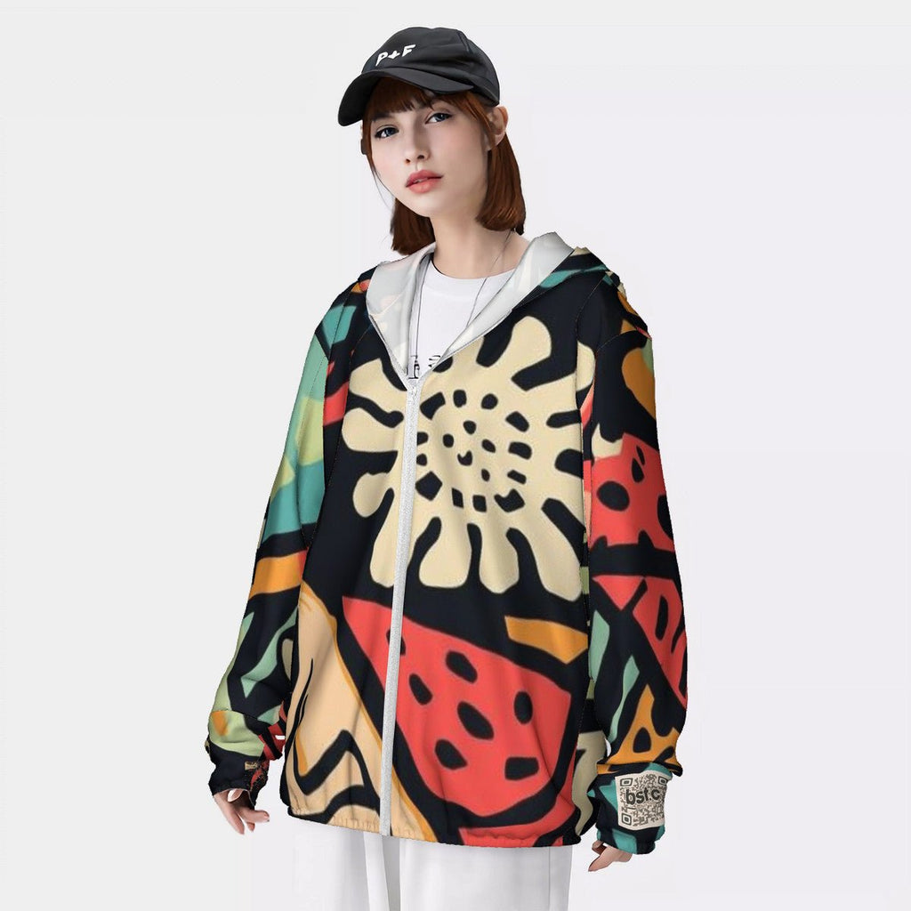 BST.C ABSTRACT Lightweight Hooded Sweatshirt with Zipper