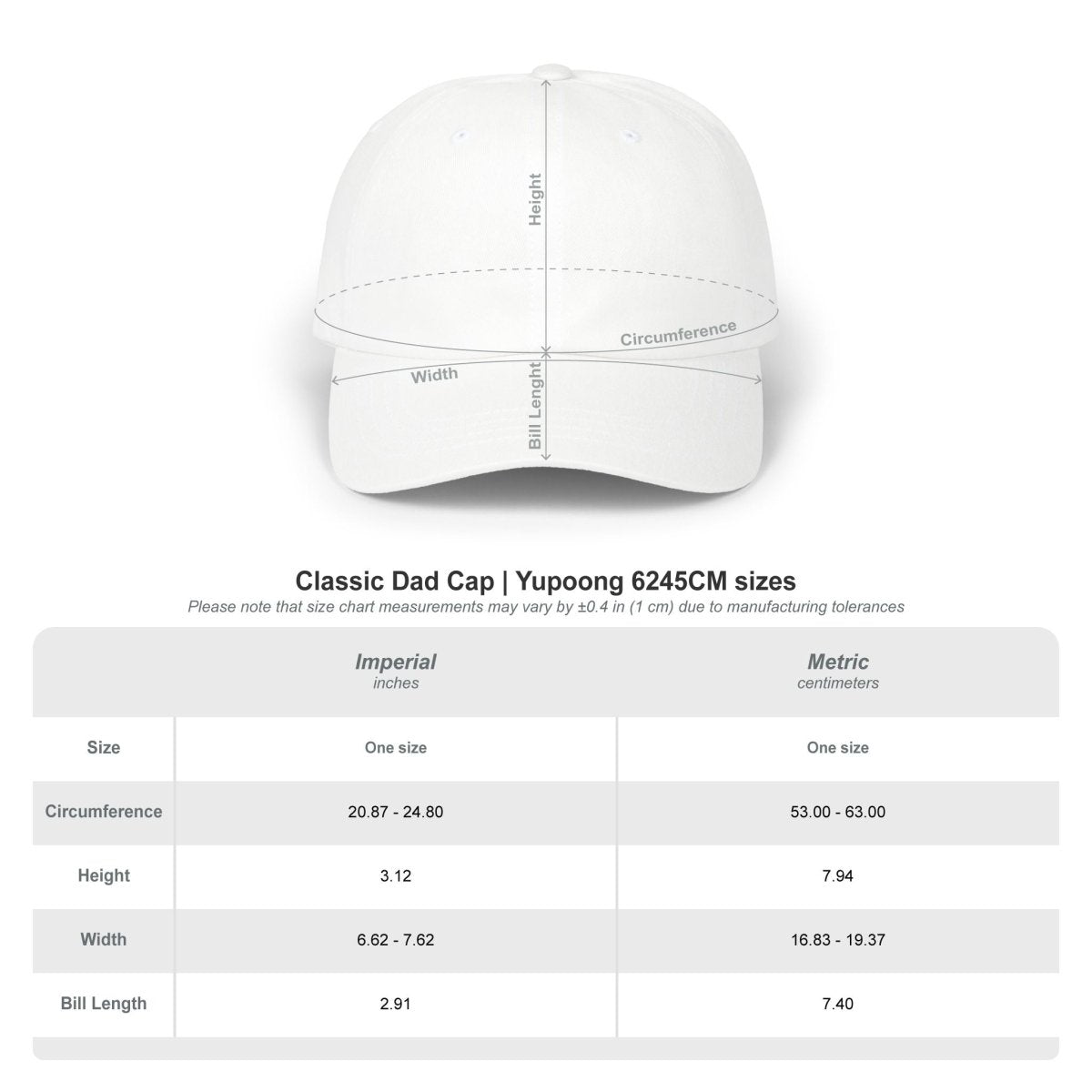 bst.c Embroidered Dad Cap — Casual White Baseball Hat