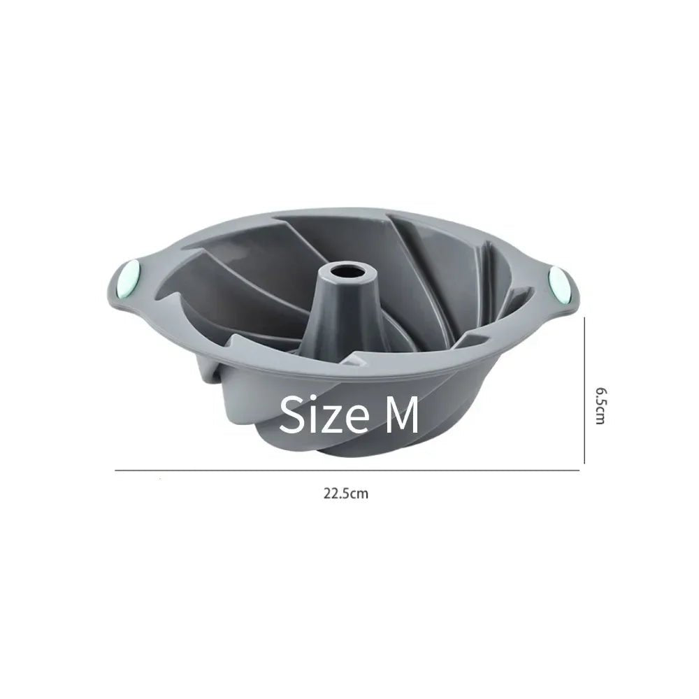 Chiffon Silicone Bread Pot Mold Toast Bread Mold Cake Tray Heat - resistant Cyclone Cake Baking Mold Non Stick Pastry Shop Tool - drollido