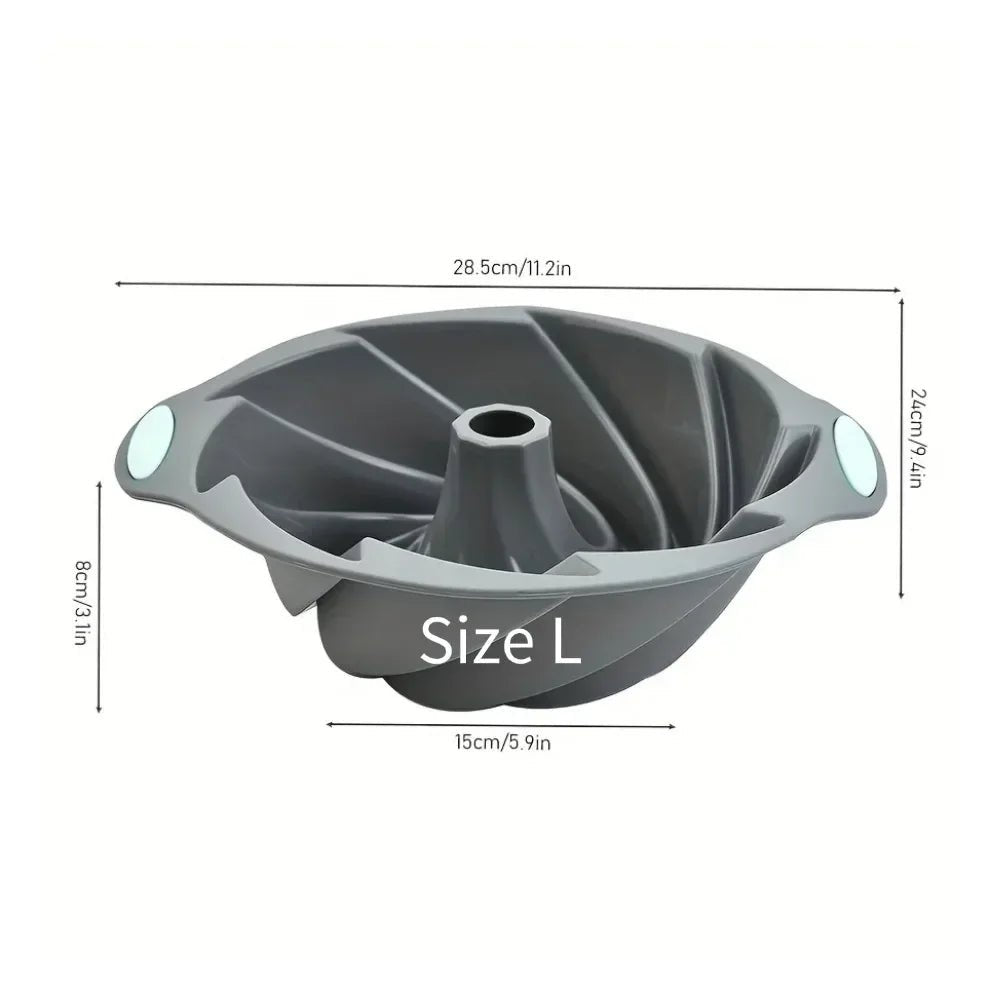 Chiffon Silicone Bread Pot Mold Toast Bread Mold Cake Tray Heat - resistant Cyclone Cake Baking Mold Non Stick Pastry Shop Tool - drollido