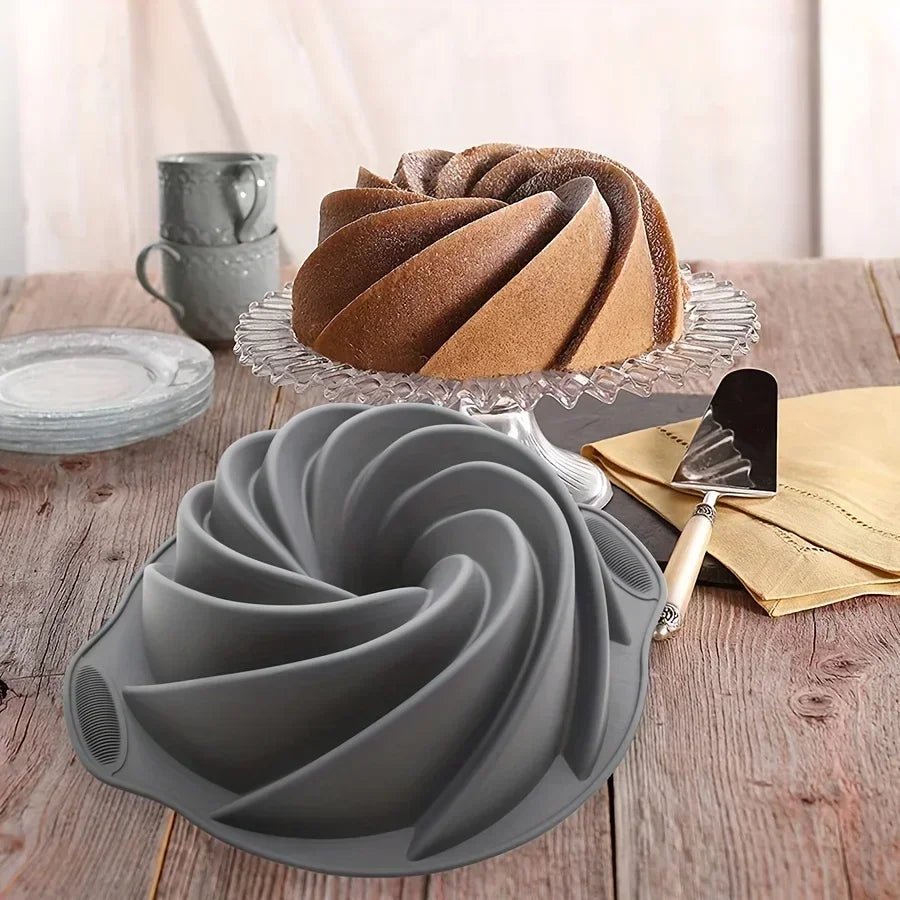 Chiffon Silicone Bread Pot Mold Toast Bread Mold Cake Tray Heat - resistant Cyclone Cake Baking Mold Non Stick Pastry Shop Tool - drollido