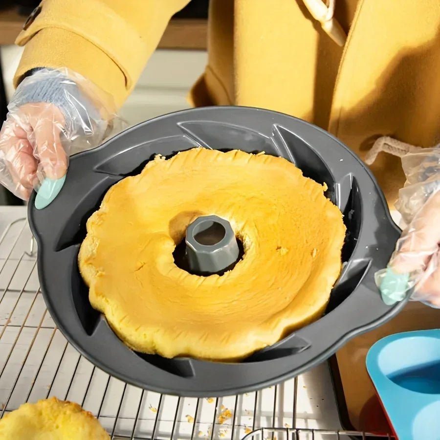 Chiffon Silicone Bread Pot Mold Toast Bread Mold Cake Tray Heat - resistant Cyclone Cake Baking Mold Non Stick Pastry Shop Tool - drollido
