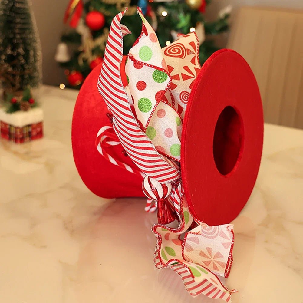 Christmas Celebration Red White Holiday Decoration Festive Accessory Great Holiday Centerpiece Versatile Usage For Holiday Table - drollido