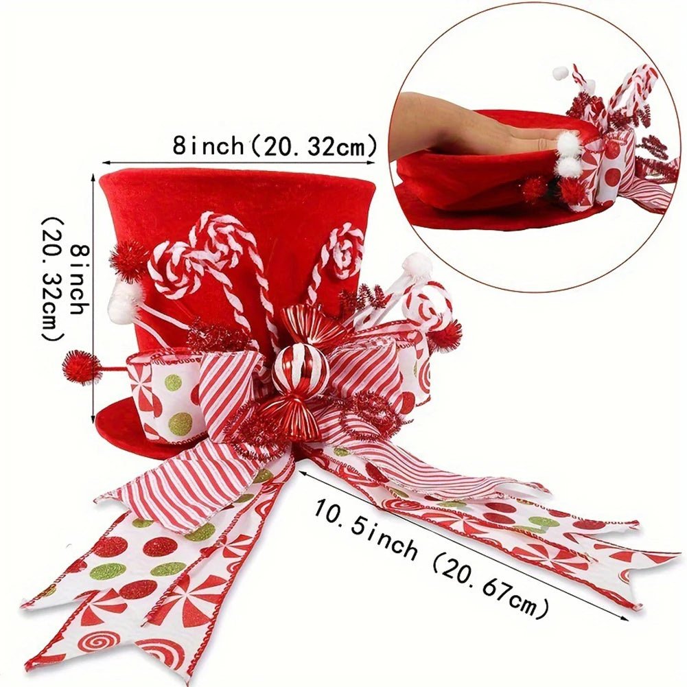 Christmas Celebration Red White Holiday Decoration Festive Accessory Great Holiday Centerpiece Versatile Usage For Holiday Table - drollido