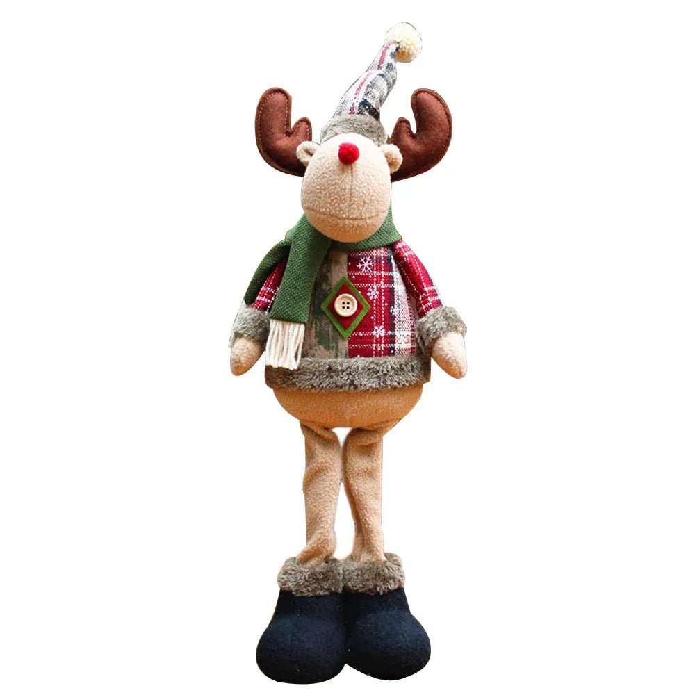 Christmas Decoration Doll Xmas Santa Elk Snowman 18" Soft Flannel Ornaments Home Festive Party Xmas Tree Exquisite Decor Gift - drollido