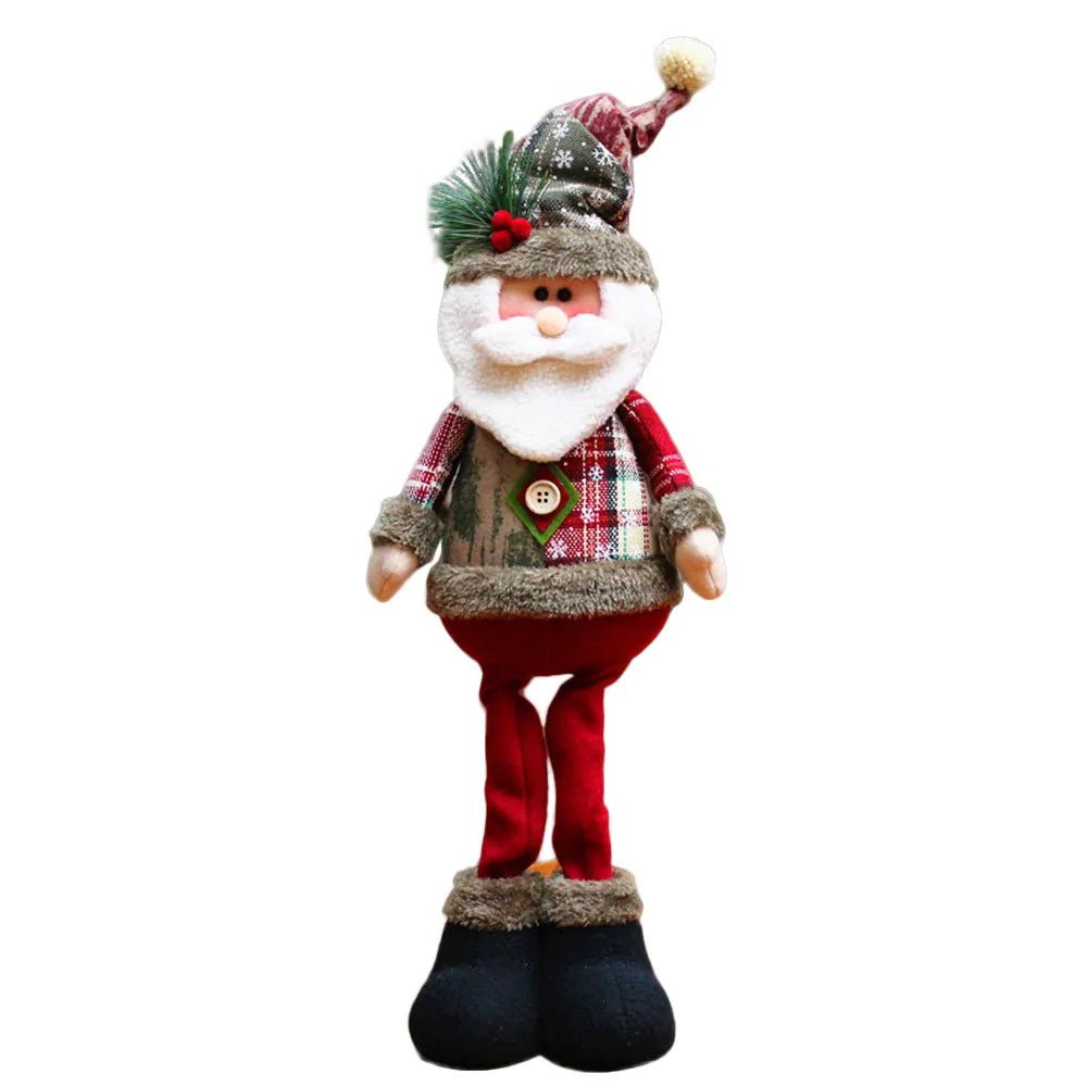 Christmas Decoration Doll Xmas Santa Elk Snowman 18" Soft Flannel Ornaments Home Festive Party Xmas Tree Exquisite Decor Gift - drollido
