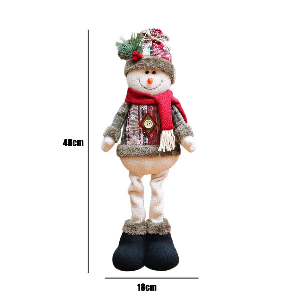 Christmas Decoration Doll Xmas Santa Elk Snowman 18" Soft Flannel Ornaments Home Festive Party Xmas Tree Exquisite Decor Gift - drollido
