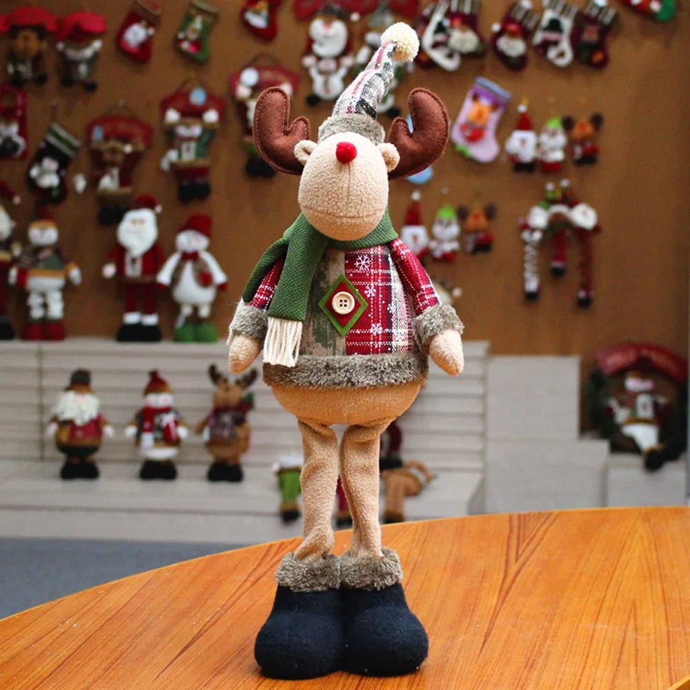 Christmas Decoration Doll Xmas Santa Elk Snowman 18" Soft Flannel Ornaments Home Festive Party Xmas Tree Exquisite Decor Gift - drollido