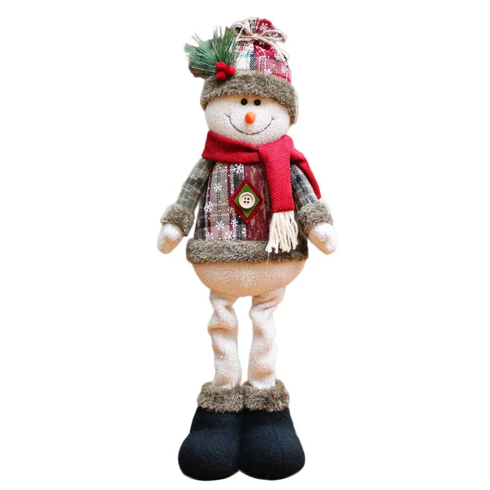 Christmas Decoration Doll Xmas Santa Elk Snowman 18" Soft Flannel Ornaments Home Festive Party Xmas Tree Exquisite Decor Gift - drollido
