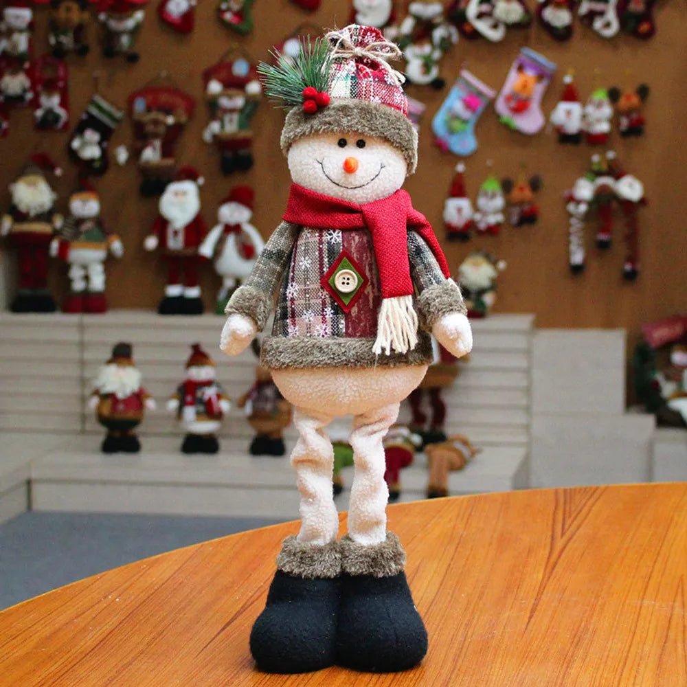 Christmas Decoration Doll Xmas Santa Elk Snowman 18" Soft Flannel Ornaments Home Festive Party Xmas Tree Exquisite Decor Gift - drollido