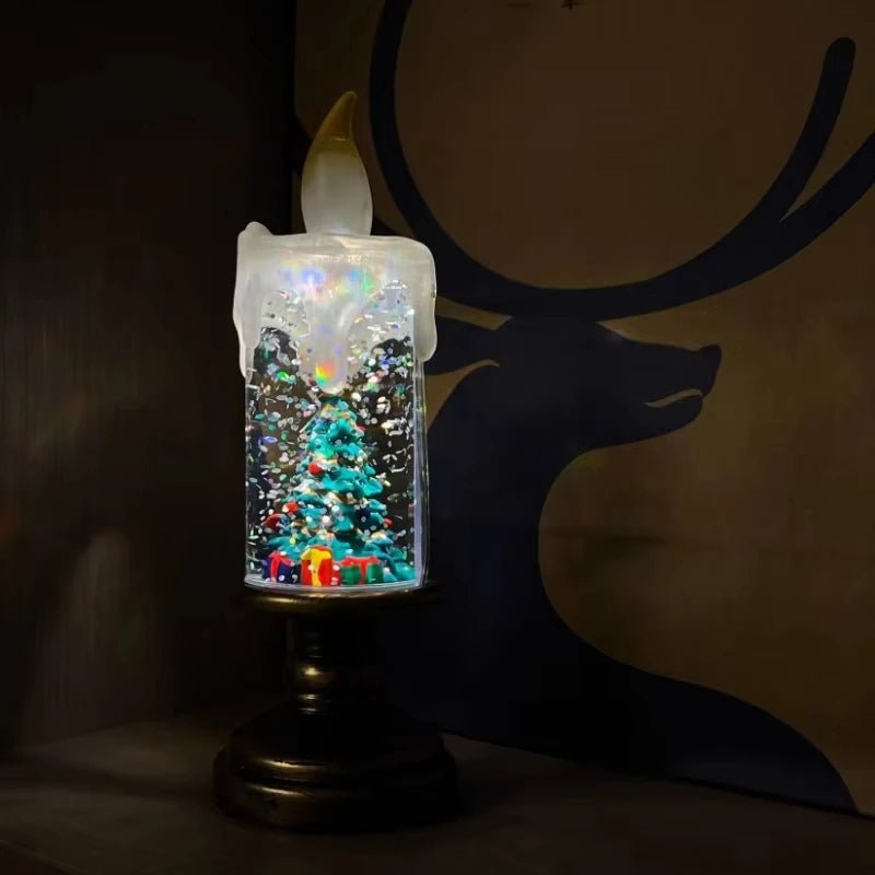 Christmas Decorations Candle Lights Candles Lights Angel Snowflake Crystal Ball Lights Creative Christmas Gifts Desktop Ornament - drollido