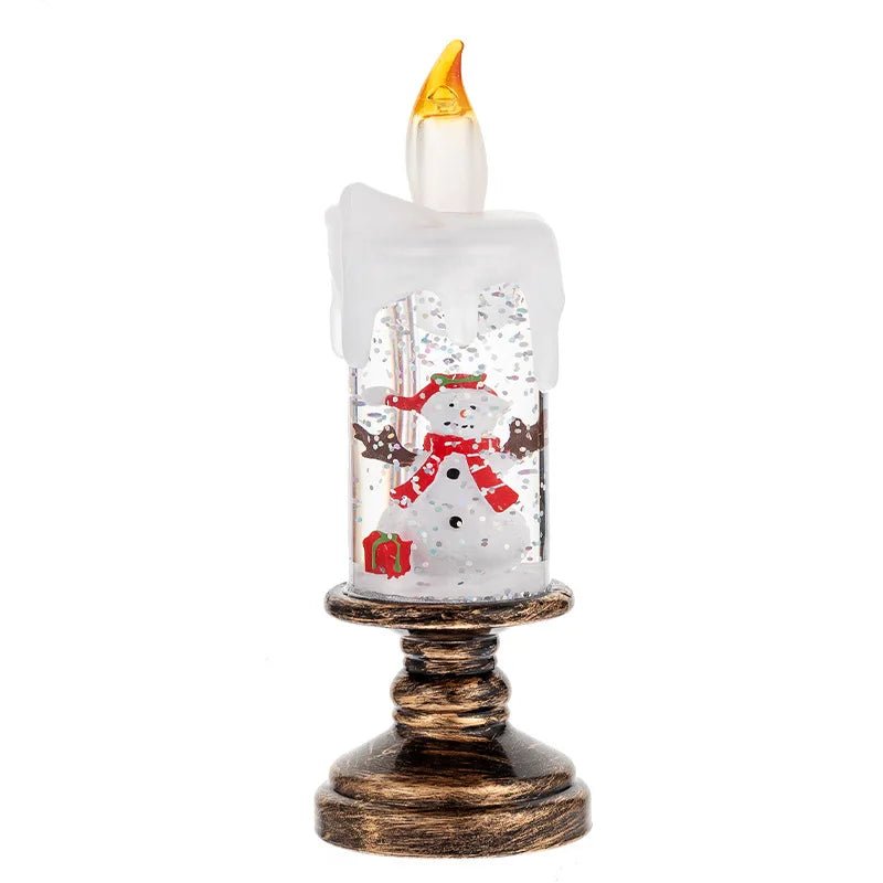 Christmas Decorations Candle Lights Candles Lights Angel Snowflake Crystal Ball Lights Creative Christmas Gifts Desktop Ornament - drollido
