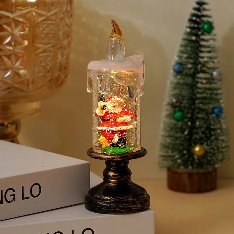 Christmas Decorations Candle Lights Candles Lights Angel Snowflake Crystal Ball Lights Creative Christmas Gifts Desktop Ornament - drollido