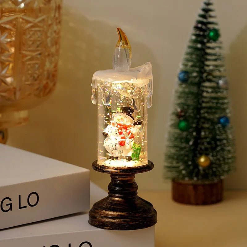 Christmas Decorations Candle Lights Candles Lights Angel Snowflake Crystal Ball Lights Creative Christmas Gifts Desktop Ornament - drollido
