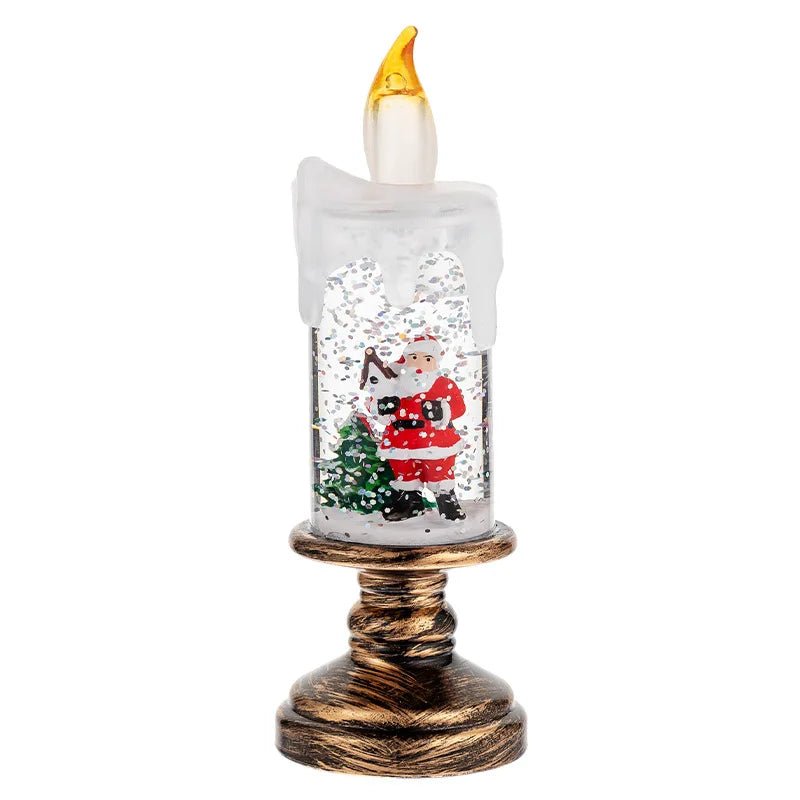 Christmas Decorations Candle Lights Candles Lights Angel Snowflake Crystal Ball Lights Creative Christmas Gifts Desktop Ornament - drollido